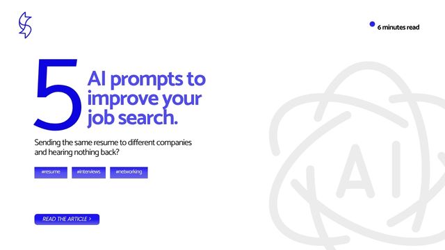 5 AI Prompts to Improve Your Job Search – Without Letting It Do the Work for You